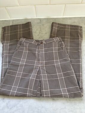 H&M Girls Brown Plaid Pants Size 10